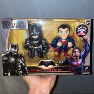 Batman vs Superman metal die cast action figures. Mint. Never opened.